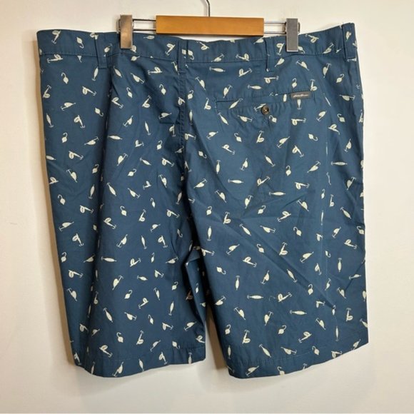 Eddie Bauer Men’s Classic Blue Shorts Novelty Print Fishing Lures - Picture 4 of 6